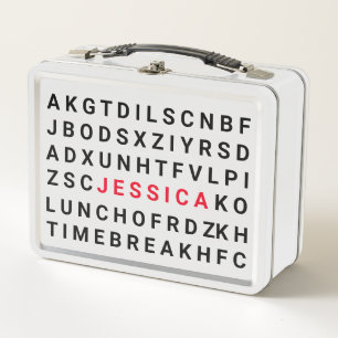 Box Boîte à lunch personnalisée - Recherche de mots