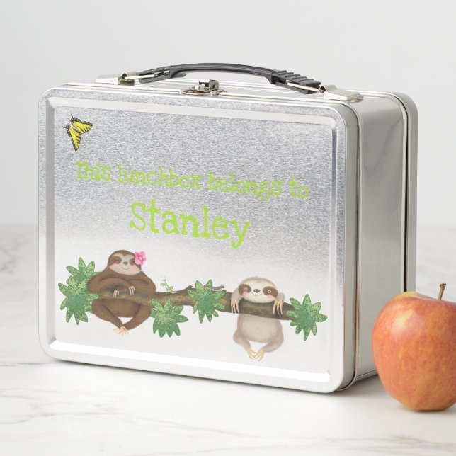 Box Boîte à lunch personnalisée Stanley Sloth (verte) (En situation)