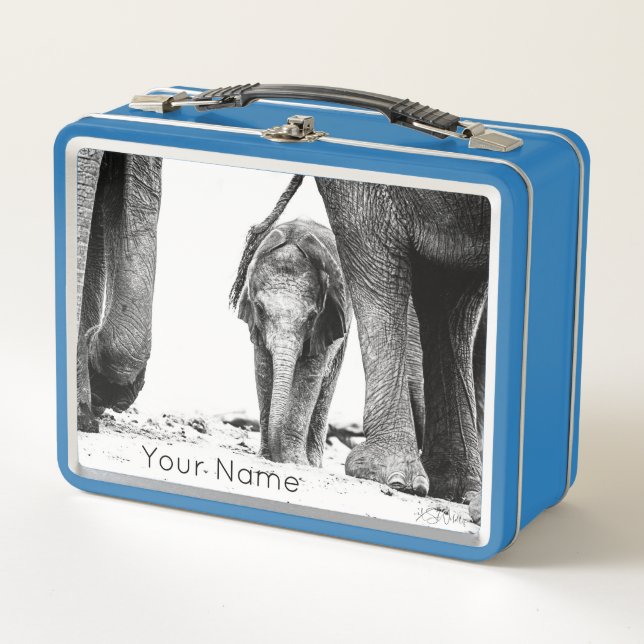 Box Boîte à lunch pour éléphant bébé - Cadeau personna (Devant)