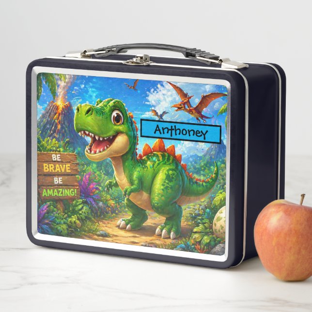 Box Boîte à lunch pour enfants avec dinosaure mignon T (En situation)