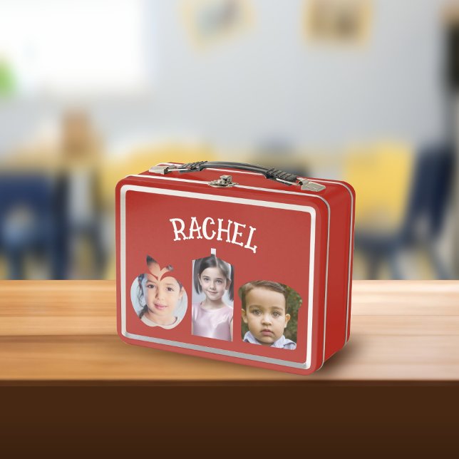 Box Boîte à lunch pour l'école | Formes alimentaires s (lunch box | tiffin box | for kids and teens | lunch box metal | red | healthy food shape | custom)