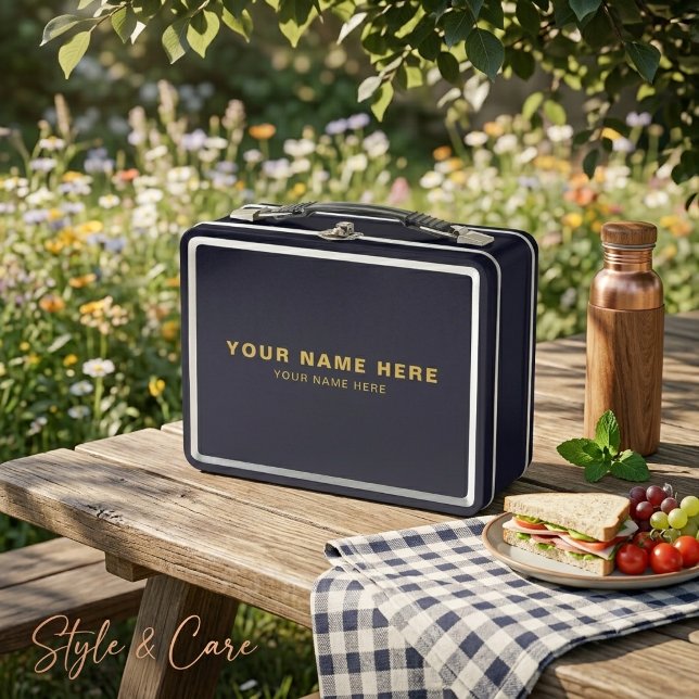 Box Boîte à lunch professionnelle avec votre nom et fo (Professional Lunchbox Featuring Your Name and Role)