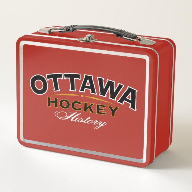 Box Boîte à lunch rouge de hockey d'Ottawa (Devant)