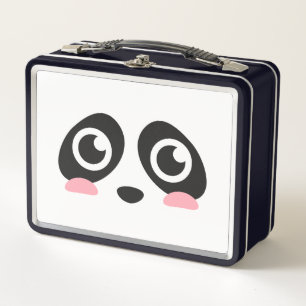 Box Boîte à lunch Visage de Panda Mignon avec Grands Y