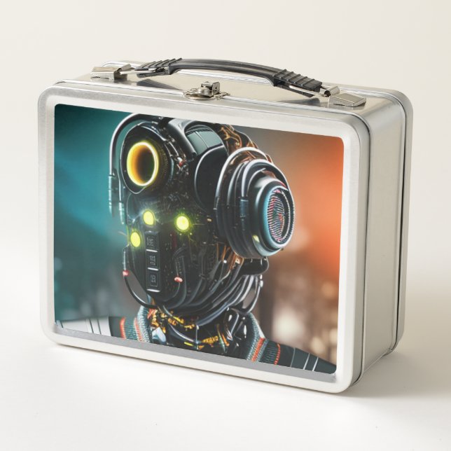 Box Boîtier à lunch en inox Robot 3 (Devant)