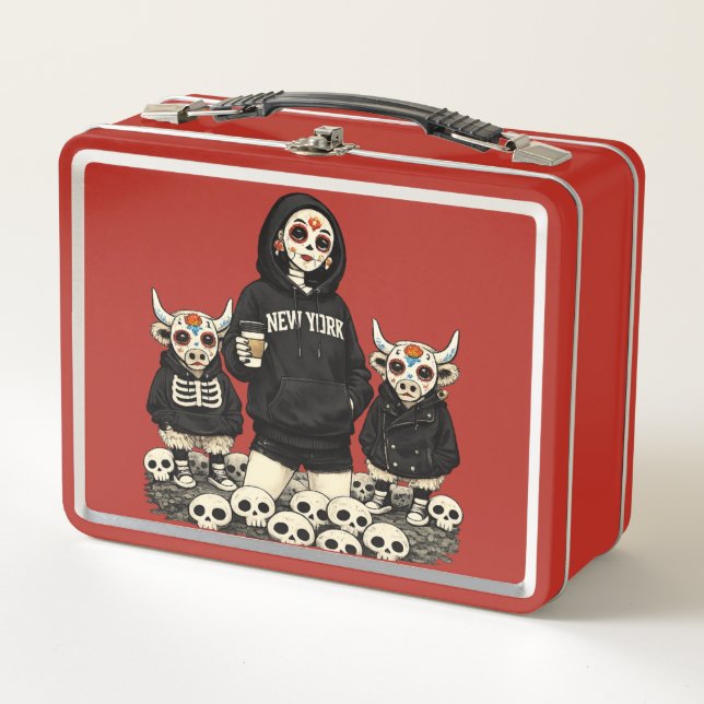 Box Calavera Coo Lunch Box-Naughty Coo Crew  (Devant)