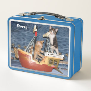 Box Chat personnalisé / Kitten Pirates Boîte à lunch e
