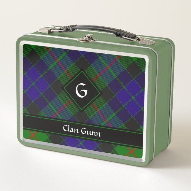 Box Clan Gunn Tartan Boîte à lunch en métal (Devant)