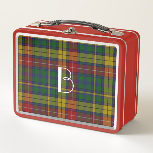 Box Clan Monogrammé Buchanan Boîte à lunch en métal pl (Devant)