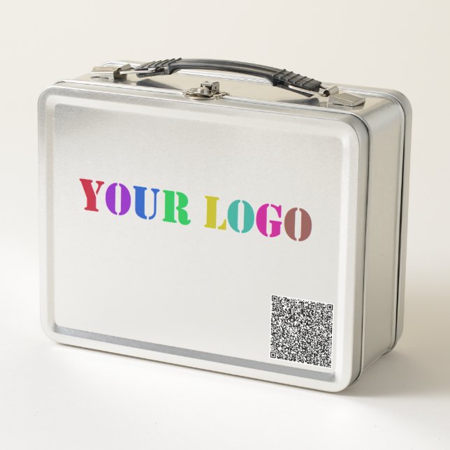 Box Code QR personnalisé Boîte à lunch en métal du log (Devant)
