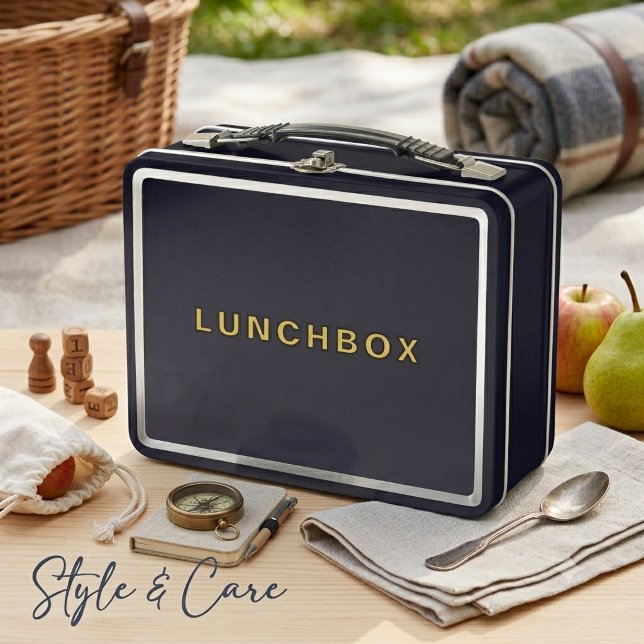 Box Créez une boîte à lunch unique avec votre texte (Create a Unique Lunchbox with Your Text)