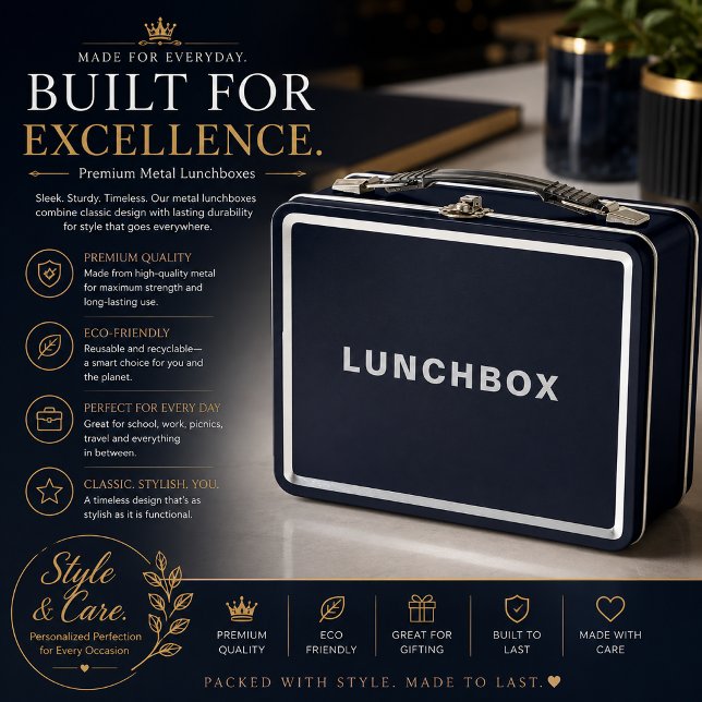 Box Créez une boîte à lunch unique avec votre texte (Create a Unique Lunchbox with Your Text)