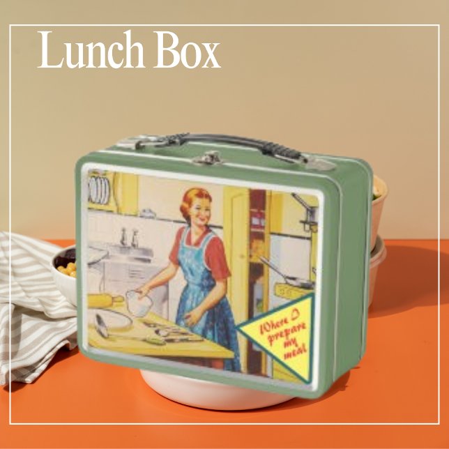 Box Cuisine Vintage rétro Cuisine Femme Lunch Boxes (Créateur téléchargé)