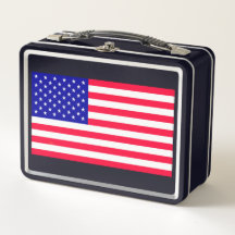 Drapeau américain Noir Lunch Boxes
