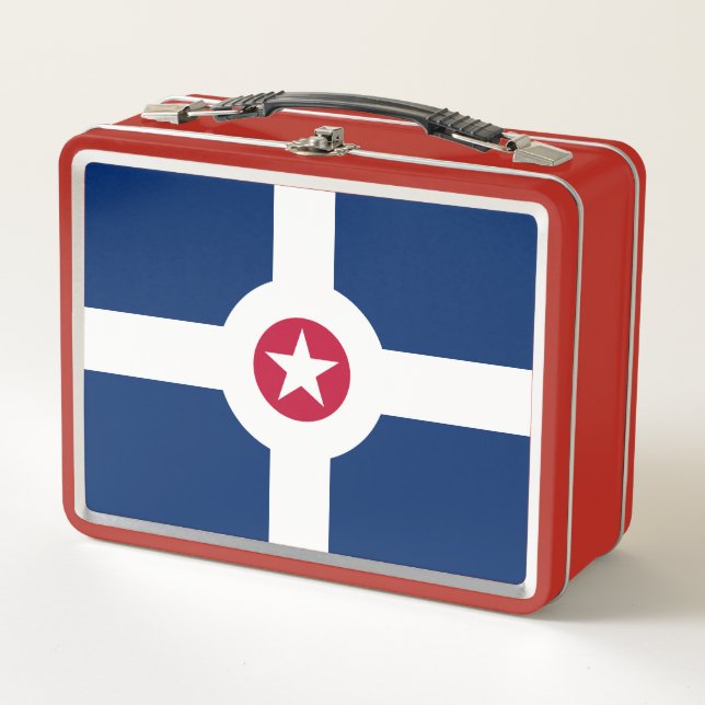 Box Drapeau d'Indianapolis, boîte à lunch en métal de  (Devant)