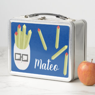 Box Funny Fries Nom Enfants Métal Boîte à lunch