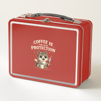Box Funny Lunch box, Coffee is for your protection.