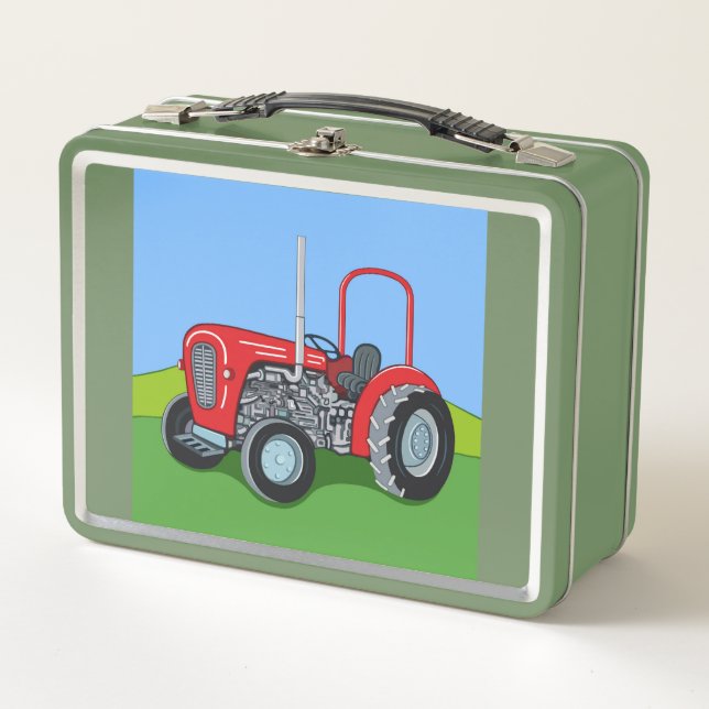Box Herbert le Tracteur Boîte à lunch métallique (Devant)