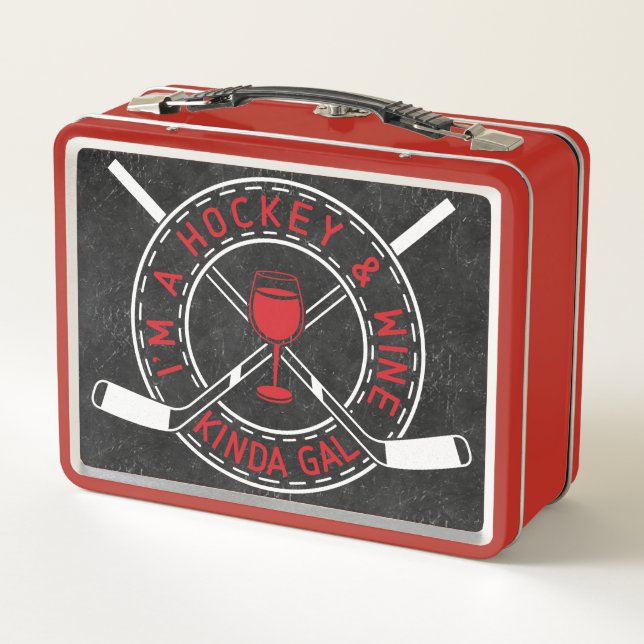 Box Hockey & Vin Kinda Gal Lunch Tin (Dos)