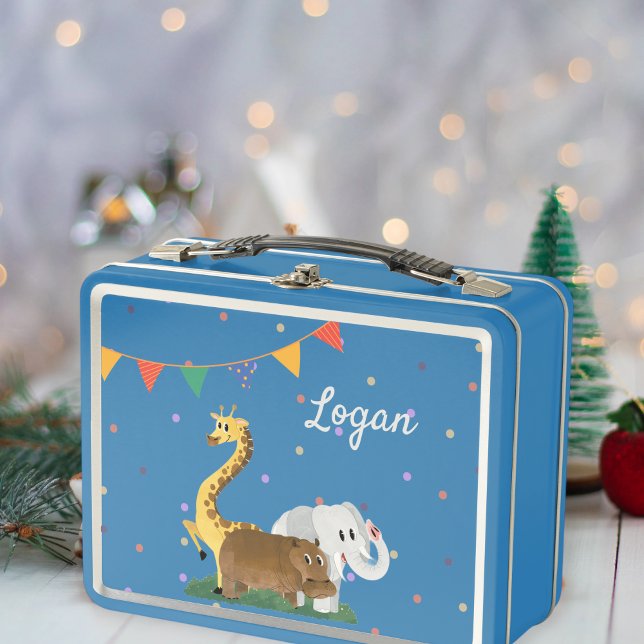 Box kids lunch boxes safari animals (Créateur téléchargé)