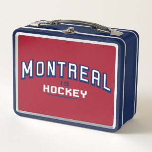 Box Montréal est Hockey - Boîte à lunch rouge et bleu