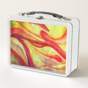 Box Photographie d'art de couleur jaune et rouge Lunch