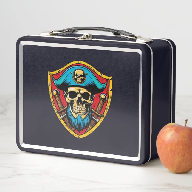 Box Pirate Capitaine Boîte à lunch en métal (En situation)