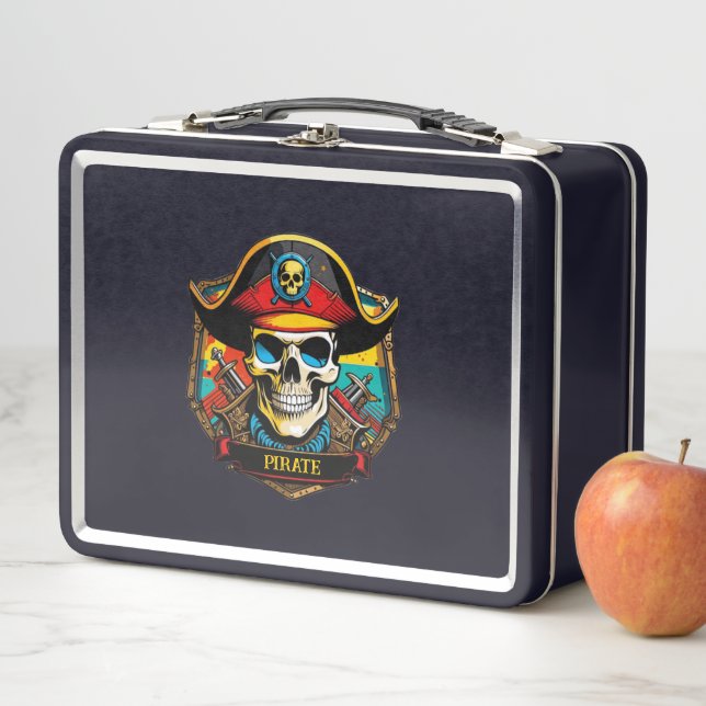 Box Pirate Capitaine Boîte à lunch en métal (En situation)
