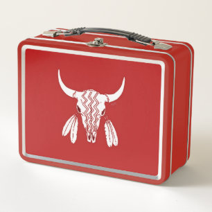 Box Red Ghost Dance Buffalo boîte à lunch rouge