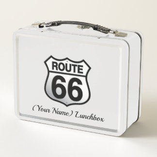 Box Route 66 Boîte à lunch en métal pour moto