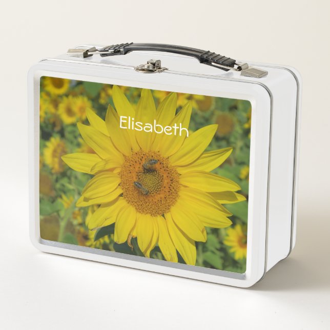 Box tournesol, boîtes à lunch , modèle, artisanat colo (Devant)