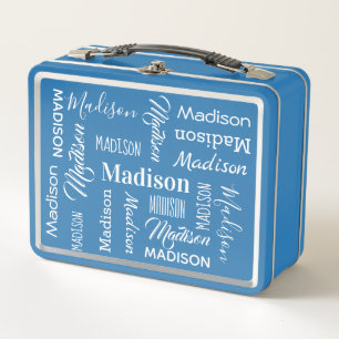 Box VOTRE nom Boîte à lunch personnalisée répétée