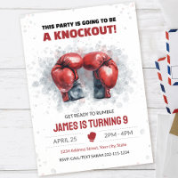 Boxe d'aquarelle Invitation d'anniversaire