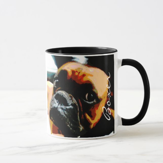 Boxe Dog Pet Photo Coffee Mug (Droite)