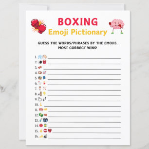 Boxe Emoji Pictionary jeu