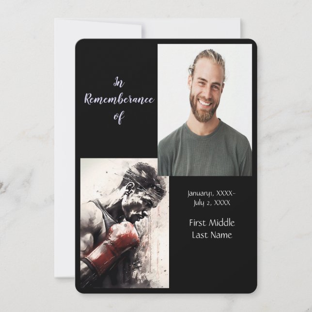 Boxe Invitation du service commémoratif (Devant)