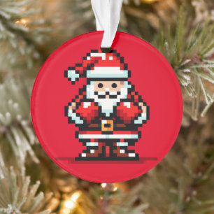 Boxe Père Noël - Retro Pixel Conception de Noël