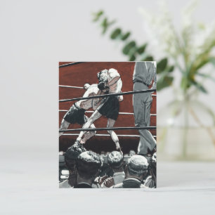 Boxe sportive vintage, des boxeurs s'affrontent su