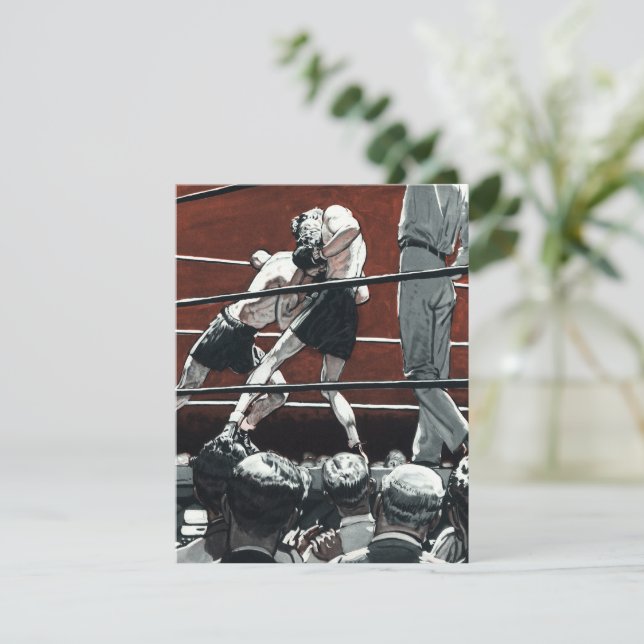 Boxe sportive vintage, des boxeurs s'affrontent su (Debout devant)