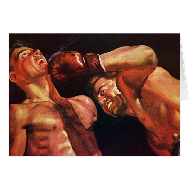 Boxe vintage, Boxers Punching Combattre (Devant horizontal)