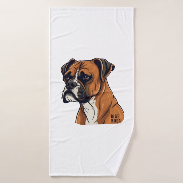 Boxer Bark Designs Punchy Graphic designs (Serviette de bain)