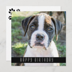 Boxer Bonne carte d'anniversaire pour chien