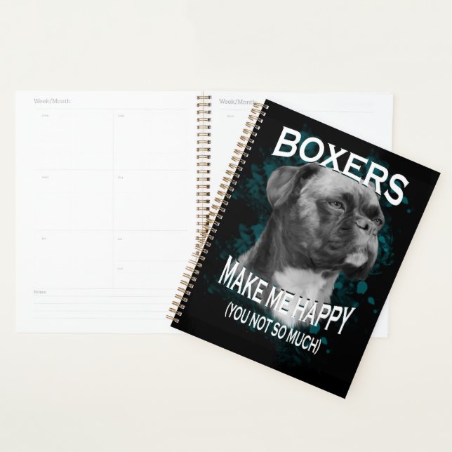 Boxer Chien Amoureux des animaux Texte d'art (Devant avec enveloppe)