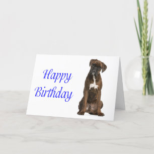 Boxer Chien Chien Chien Heureux Anniversaire Carte