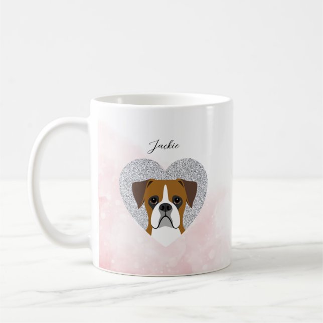 Boxer Chien Mugs (Gauche)