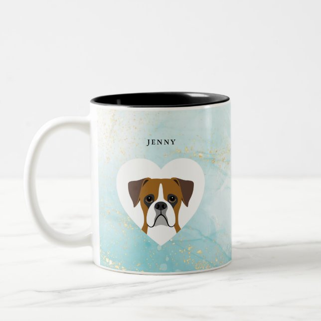 Boxer Chien Mugs (Gauche)