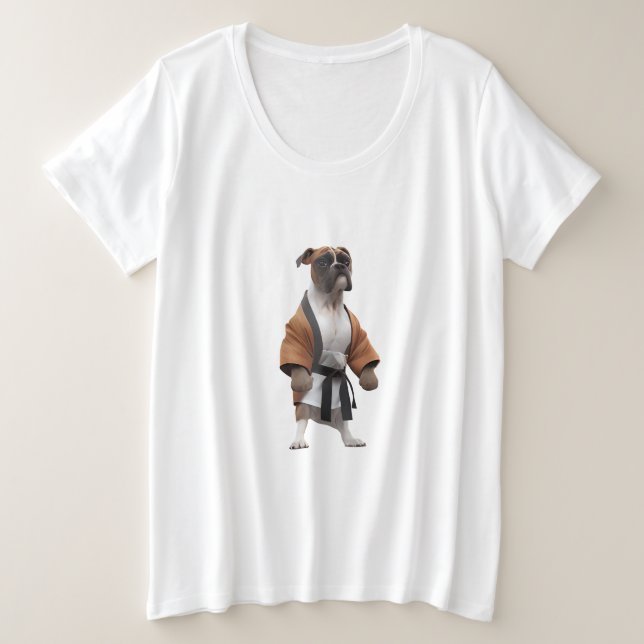 Boxer Dog Jouer Karate, Karate Champion Boxer Dog (Design devant)