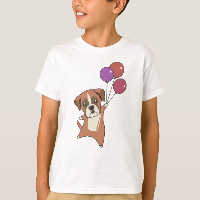 Boxer mouches Ballons vers le haut animaux doux Ch (Devant)