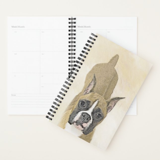 Boxer Peinture - Cute Original Chien Art (Devant avec enveloppe)