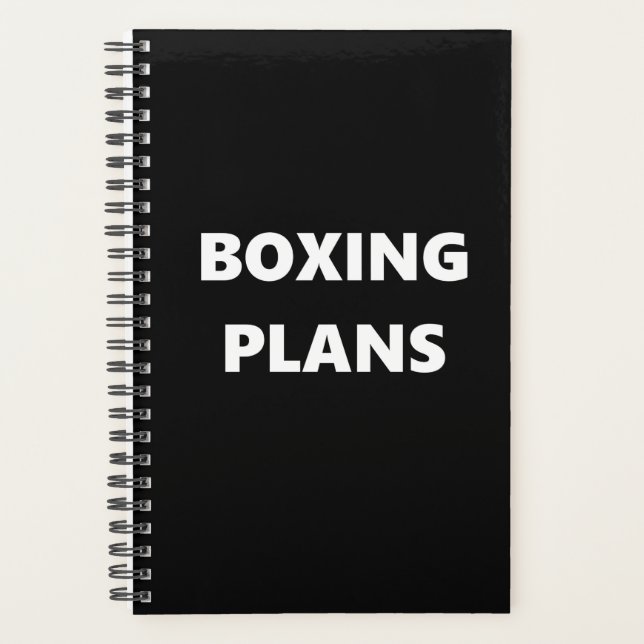 Boxing Planner Sports Theme Boxing Plans (Devant)